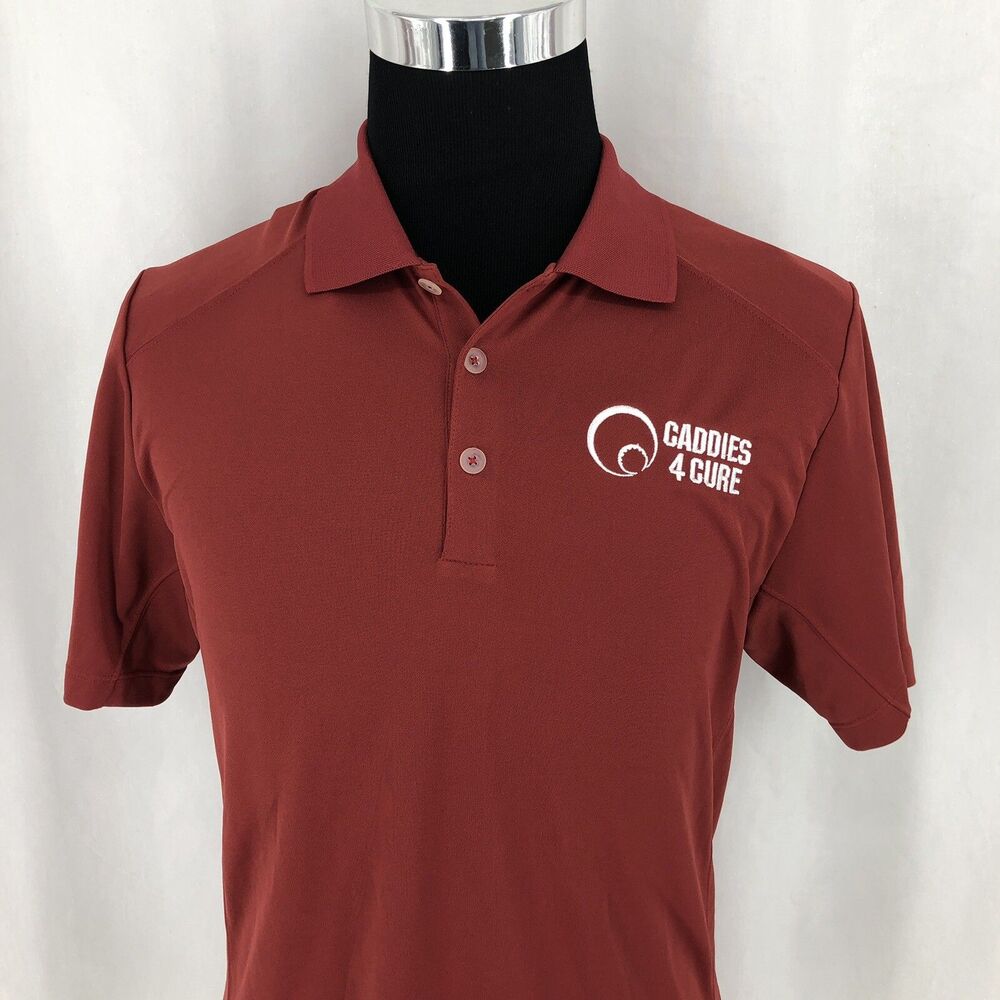 Nike Golf Tour Performance Dri-Fit Polo Shirt Caddies 4 Cure 509167 Small NWT